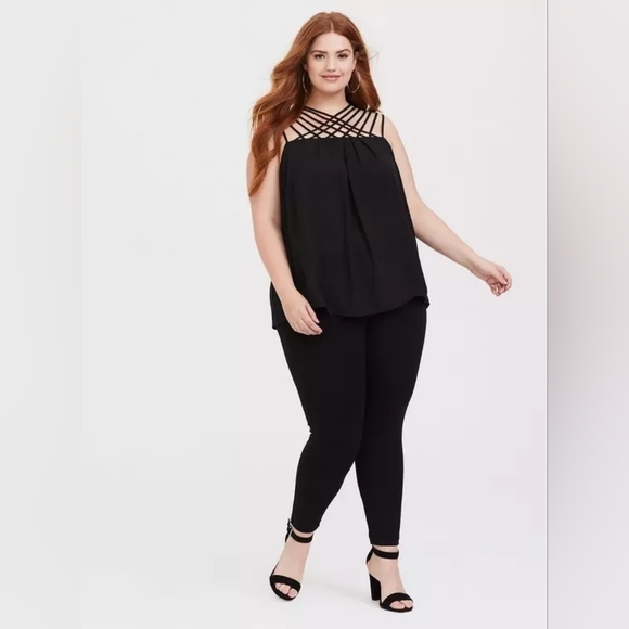 Torrid strappy chiffon blouse 2X - Picture 2 of 10